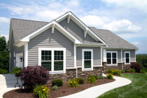 Stunning Windows are installing on the Grey white house